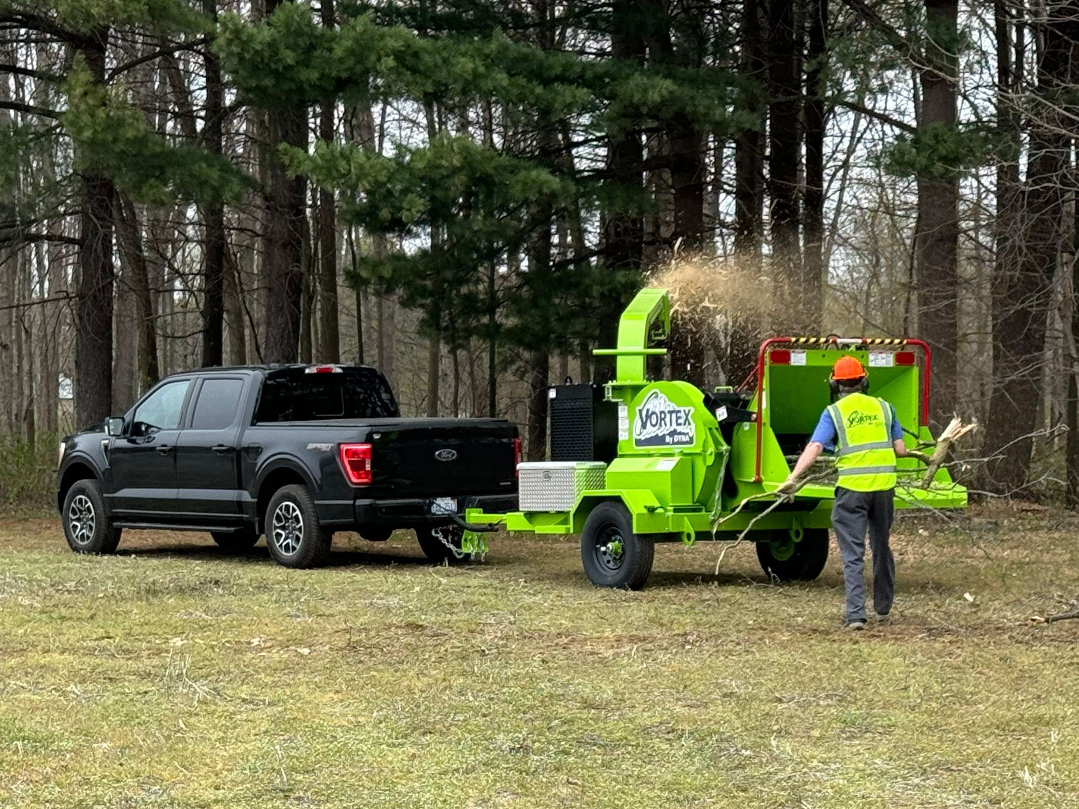 Chipping with Vortex- Vortex Wood Chipper