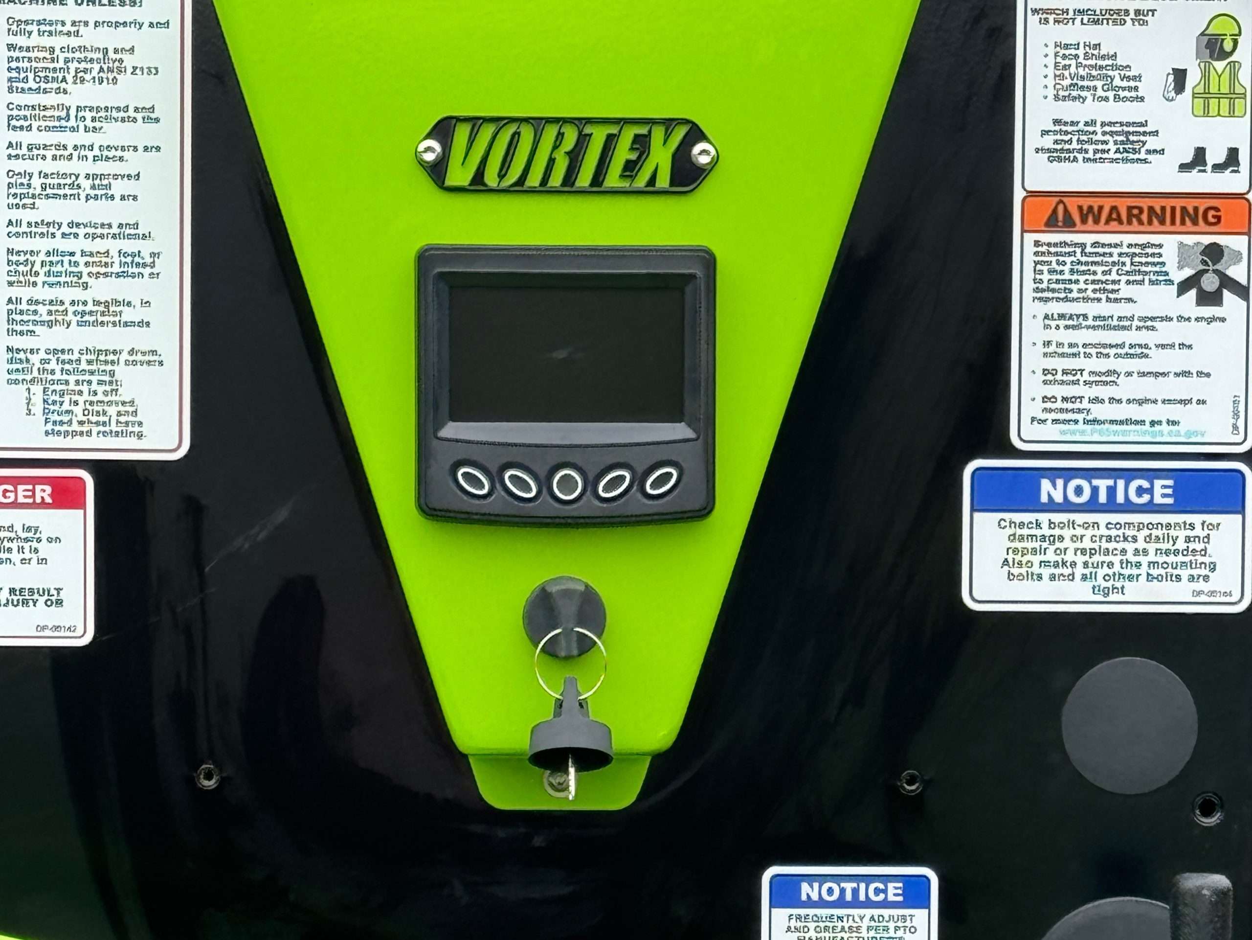 Control Panel- Vortex Wood Chipper