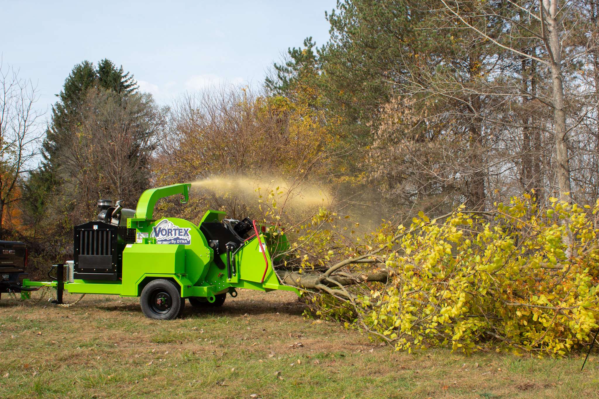 Chipping with Vortex- Vortex Wood Chipper