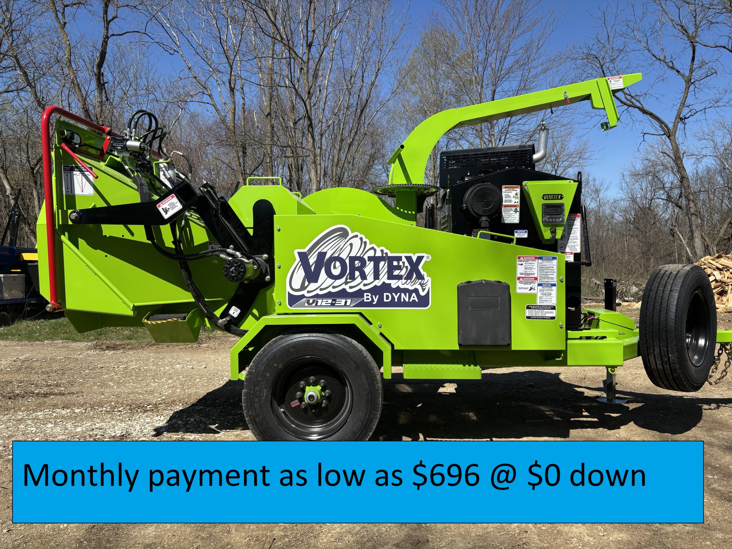 New DYNA 2025 V12-31 PSI GasWood Chipper