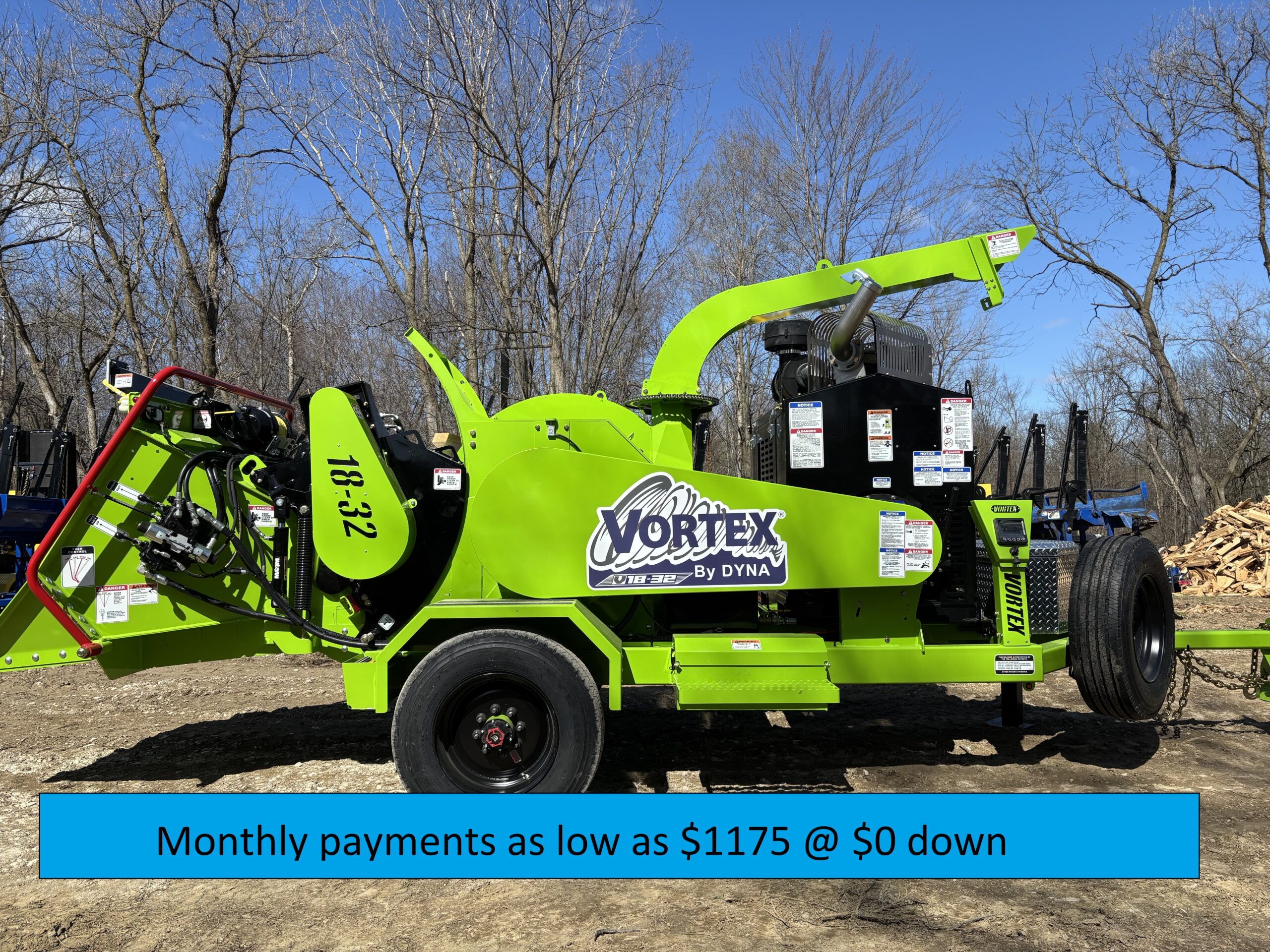 New DYNA 2025 V18-32 PSI GasWood Chipper