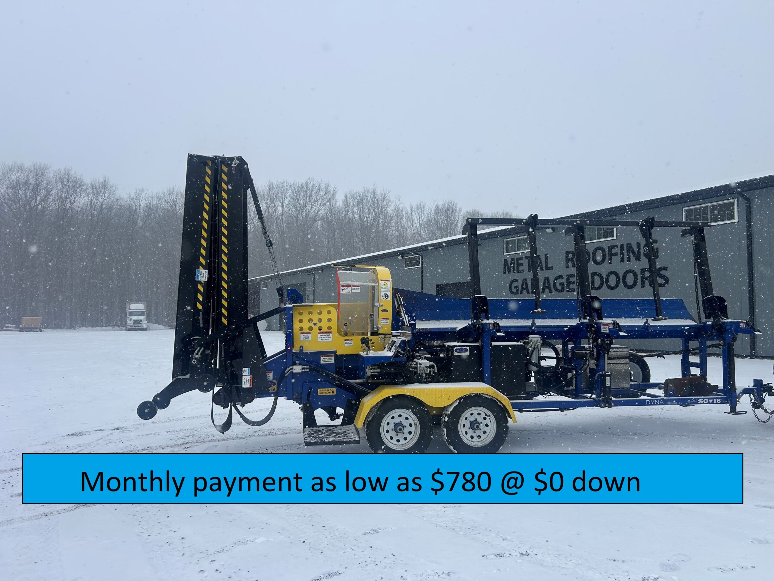 Current Running Rental Unit, Hours will accumulate DYNA 2023 SC-16 Kohler DieselFirewood Processor