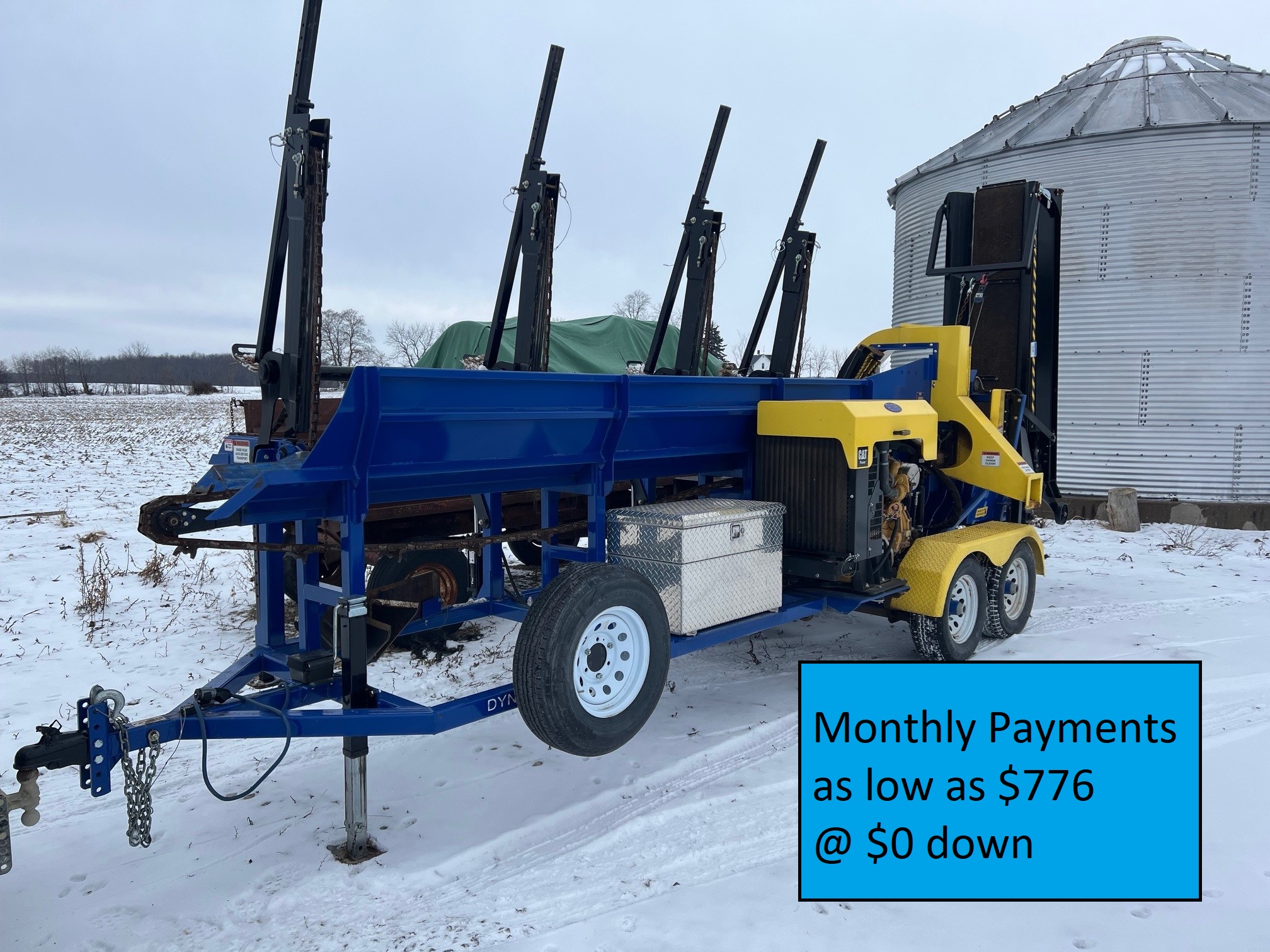 Current Running Rental Unit, Hours will accumulate DYNA 2023 SC-15 CAT DieselFirewood Processor