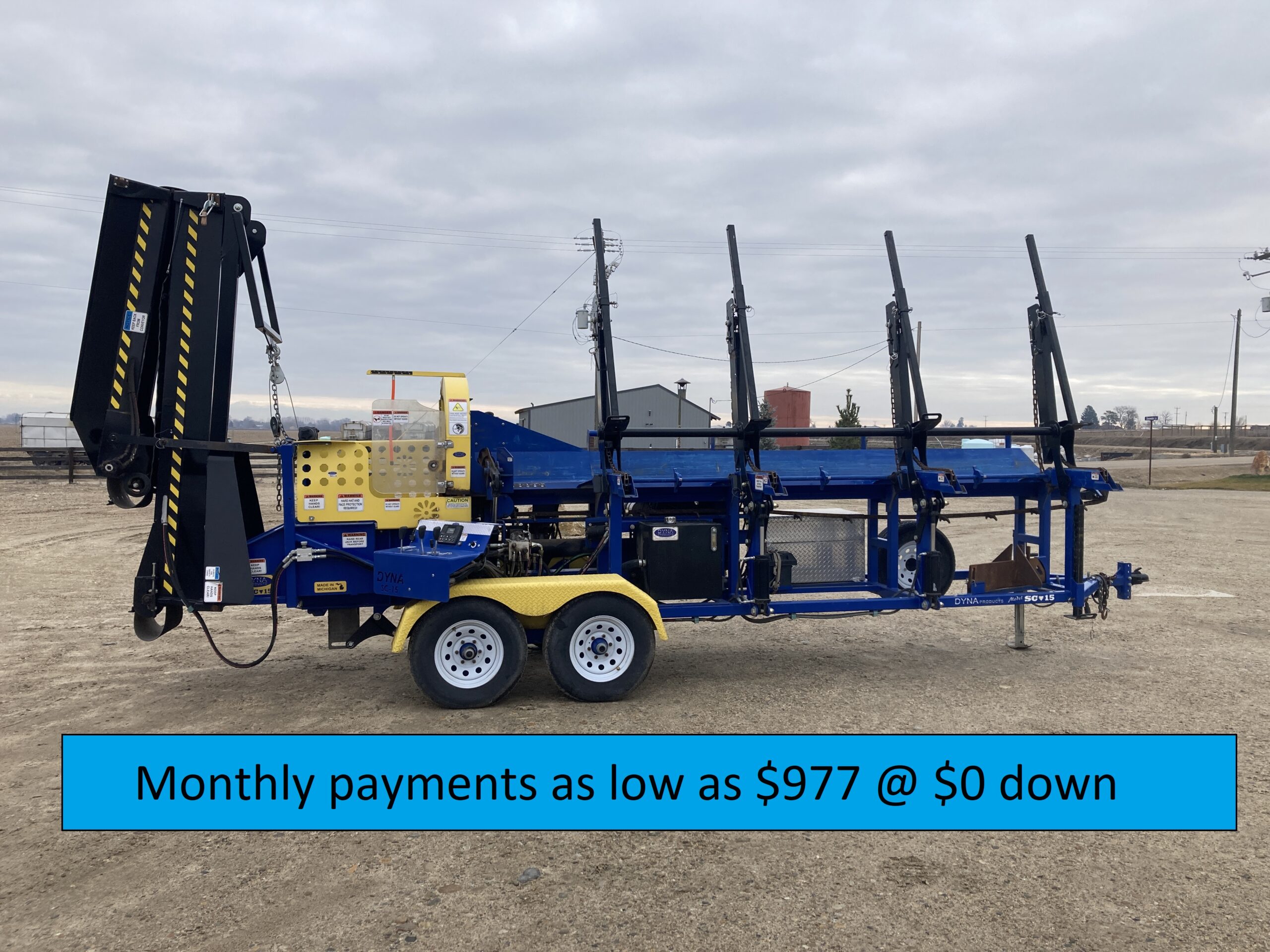 Current Running Rental Unit, Hours will accumulate DYNA 2021 SC-15 CAT DieselFirewood Processor